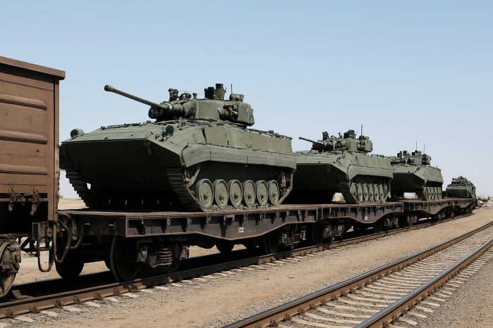 Военная техника в Мангистау перемещается в рамках боевой подготовки