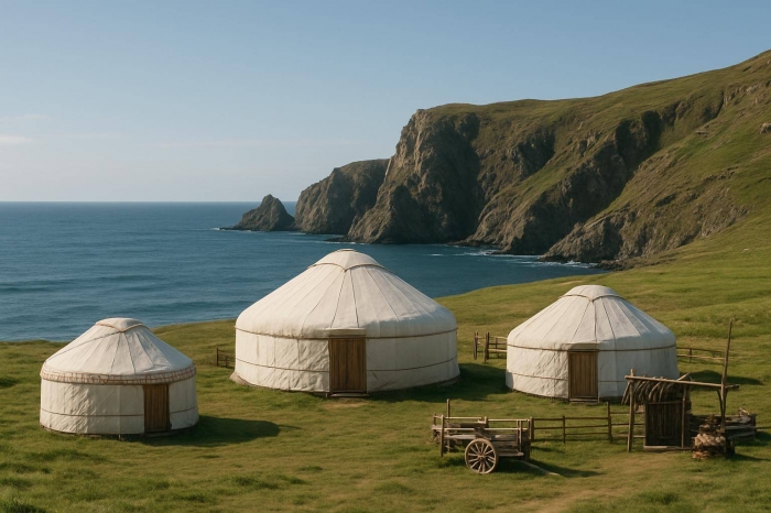 Фанаты Димаша в Испании устроили казахский аул на побережье Галисии