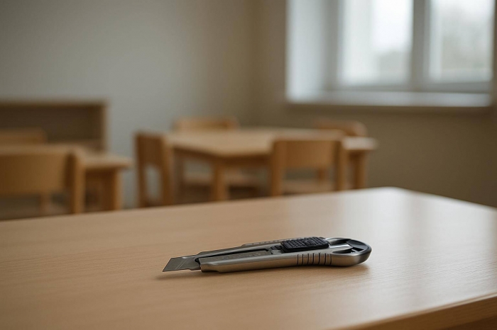 В Мангистау обсуждают видео с ребенком, размахивавшим канцелярским ножом в детском саду