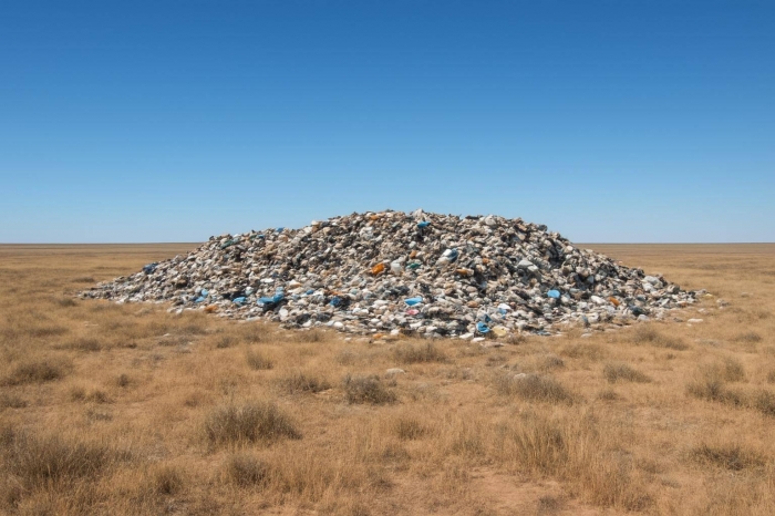 В Мангистау объяснили причины загрязнения степи мусором в селе Баянды